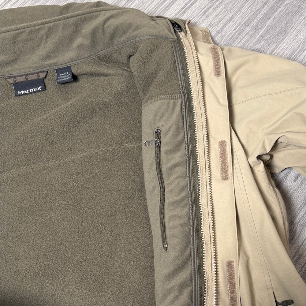Marmot Men's Tan/Olive Ski Jacket Size XL Tall - Picture 7 of 7
